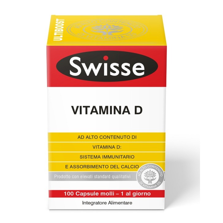 Swisse Vitamina D3 100 Capsule - Integratore Ossa e Denti