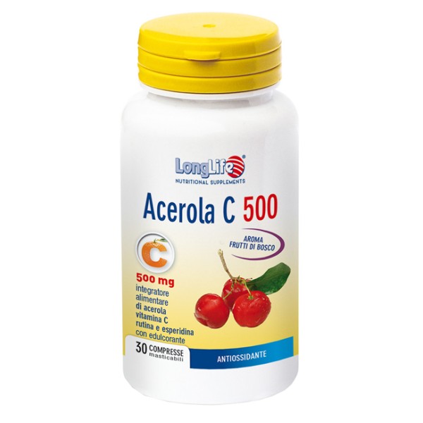 Longlife Acerola C 500  30 Tavolette - Integratore Sistema Immunitario