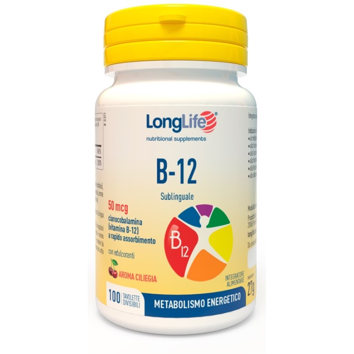 Longlife B12 100 Compresse - Integratore Metabolismo Energetico