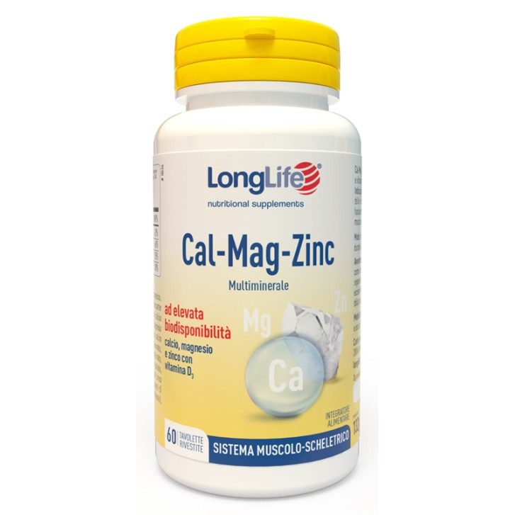 Longlife Cal Mag Zinc 60 Compresse - Integratore Ossa