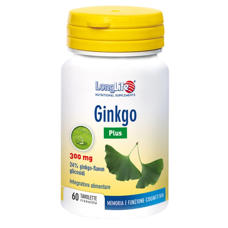 Longlife Ginkgo Plus 60 Tavolette - Integratore Circolazione