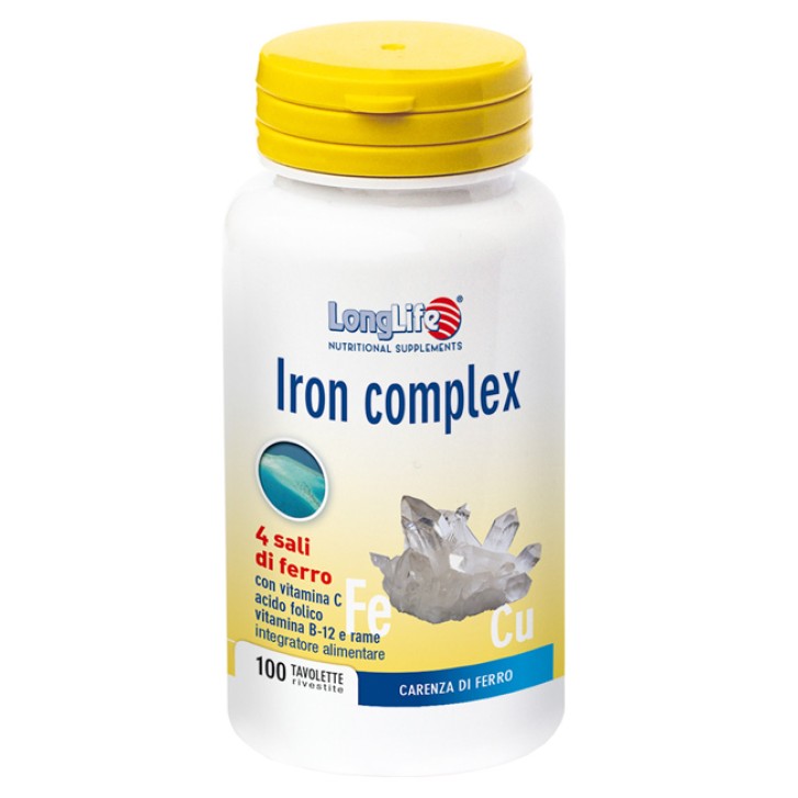 Longlife Iron C 100 Compresse - Integratore di Ferro e Multivitaminico