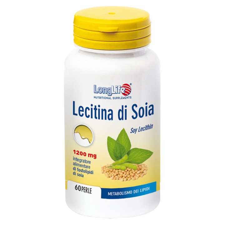 Longlife Lecitina di Soia 60 Perle - Integratore per il Colesterolo