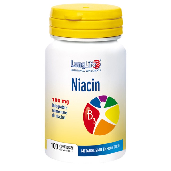 Longlife Niacin 100 Compresse - Integratore Metabolismo Energetico