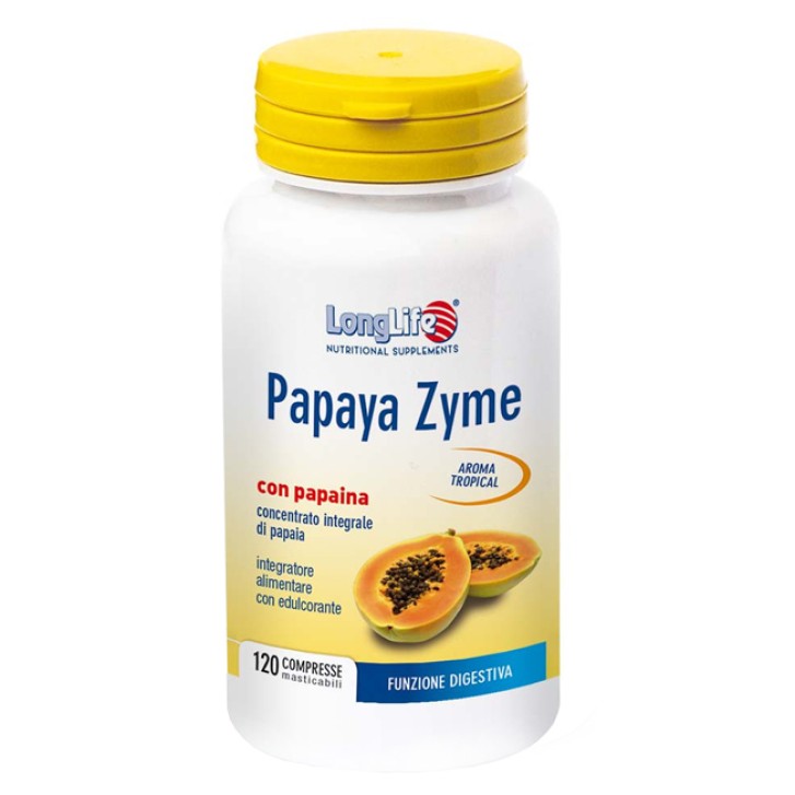 Longlife Papaya Zyme 120 Tavolette - Integratore Digestivo