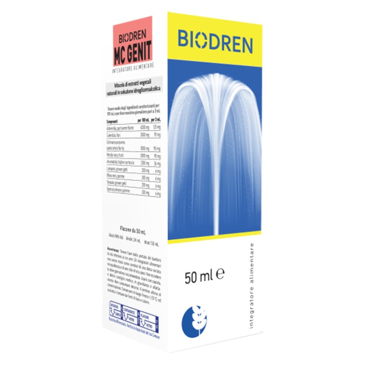 Biodren Mc Genit Gocce 50 ml - Integratore Alimentare Fitoterapico per Circolazione Venosa