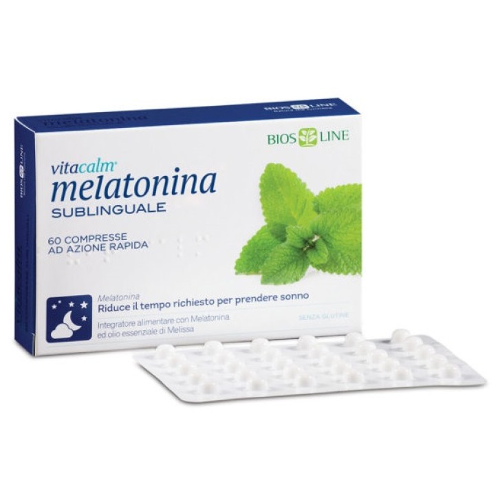 VitaCalm Melatonina 1mg 60 Compresse - Integratore Sonno