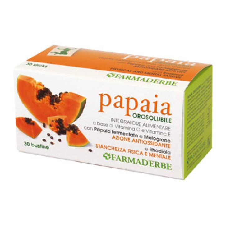 Farmaderbe Papaia 30 Bustine - Integratore Antiossidante