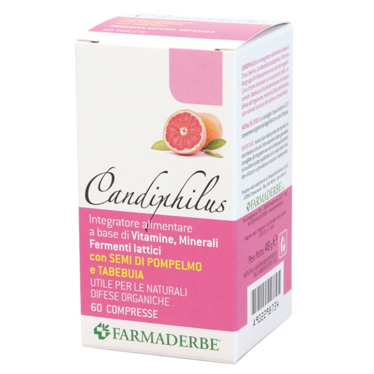 Farmaderbe Candiphilus 60 Compresse - Integratore Alimentare