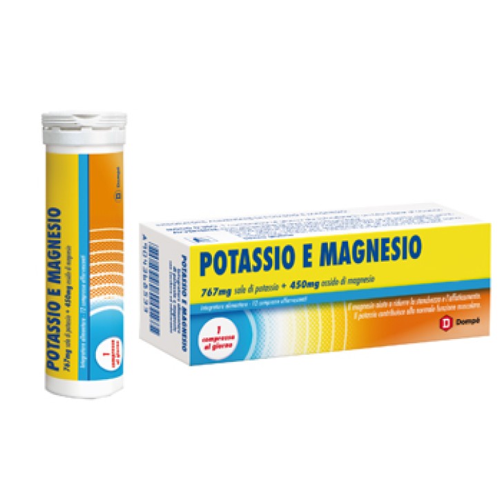 Potassio e Magnesio 12 Compresse Effervescenti - Integratore Sali Minerali