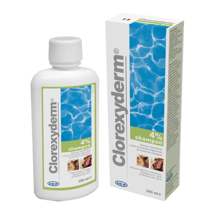 Clorexyderm Shampoo 4% Disinfettante Cani e Gatti 250 ml