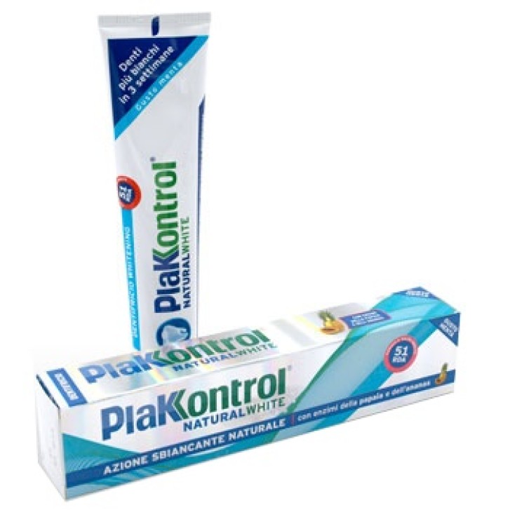 Plakkontrol Natural White Dentifricio Sbiancante Naturale 100 ml