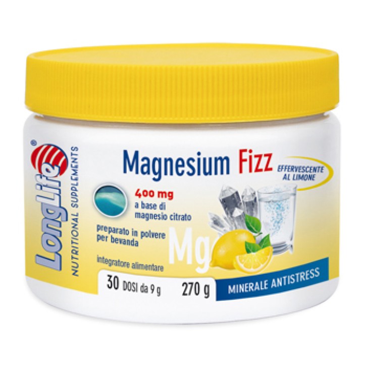 Longlife Magnesium Fizz 270 grammi - Integratore Magnesio in Polvere