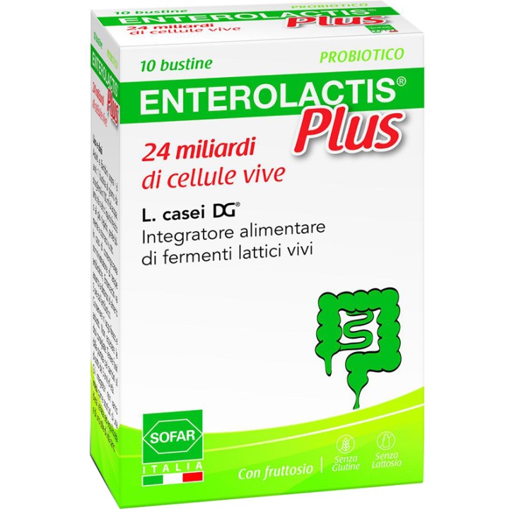 Enterolactis Plus 10 Bustine - Integratore Fermenti Lattici