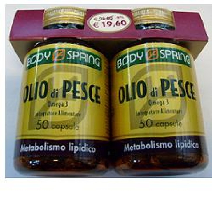 Body Spring Olio di Pesce 2 x 50 Capsule - Integratore per il Colesterolo