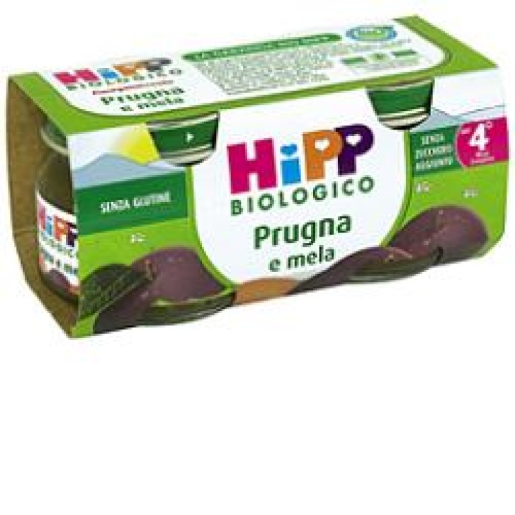 Hipp Bio Omogeneizzato Prugna e Mela 2 x 80 grammi