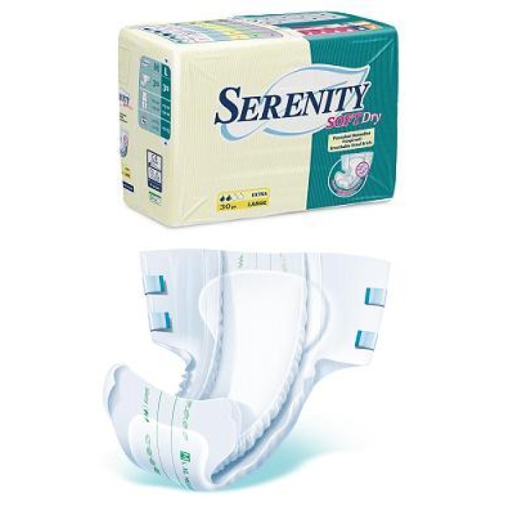 Serenity Soft Dry Pannolone Incontinenza Medio 30 Pezzi
