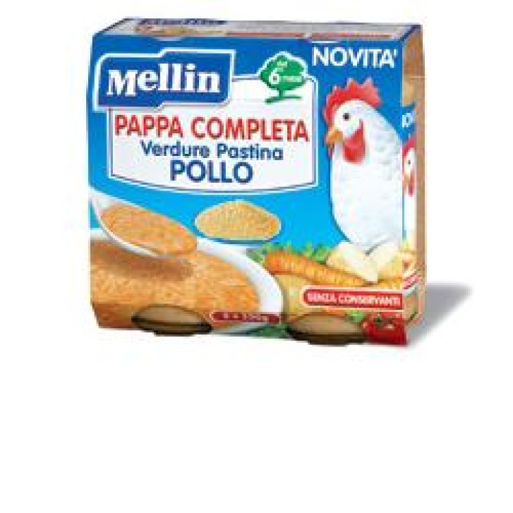 Mellin Pappa Completa Pastina con Pollo e Verdure 2 x 250 grammi