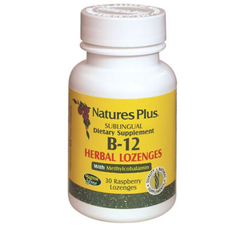 Nature's Plus Vitamina B12 Sublinguale 30 Pastiglie - Integratore 30 Pastiglie