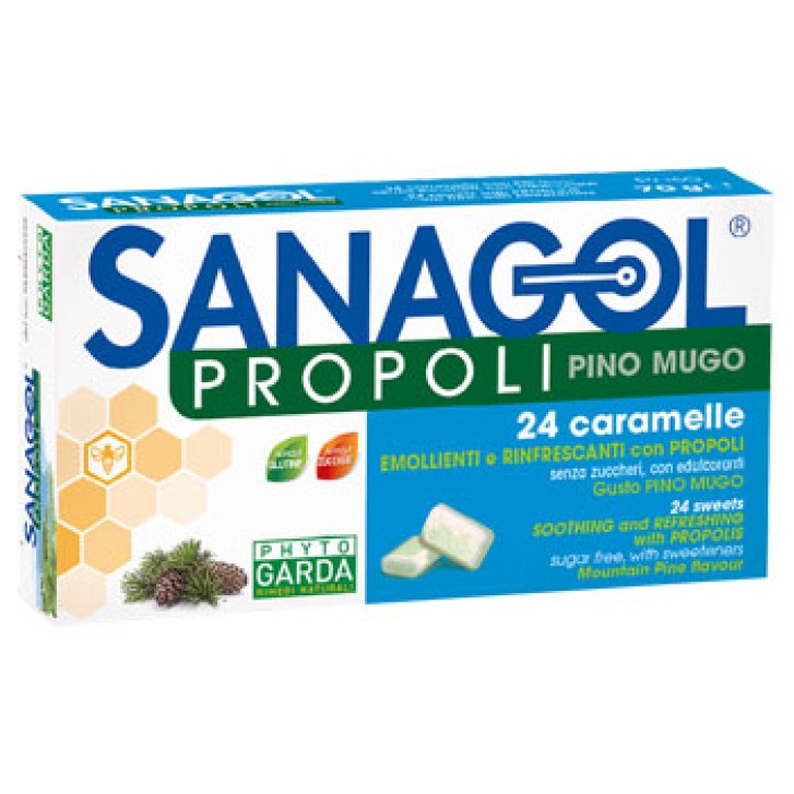Sanagol Propoli 24 Caramelle Gusto Pino Mugo Senza Zucchero