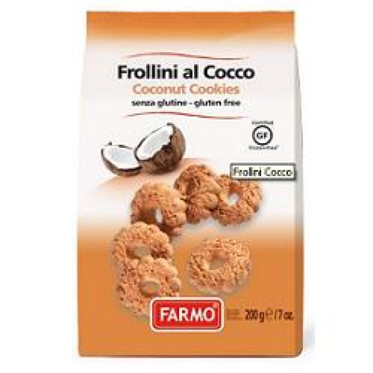 Farmo Biscotti Frollini al Cocco Senza Glutine 200 grammi