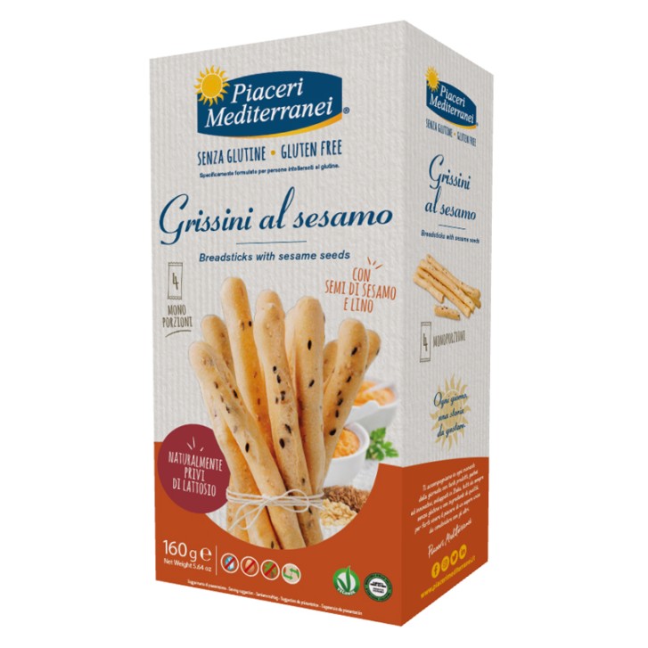 Piaceri Mediterranei Grissini al Sesamo Senza Glutine 160 grammi