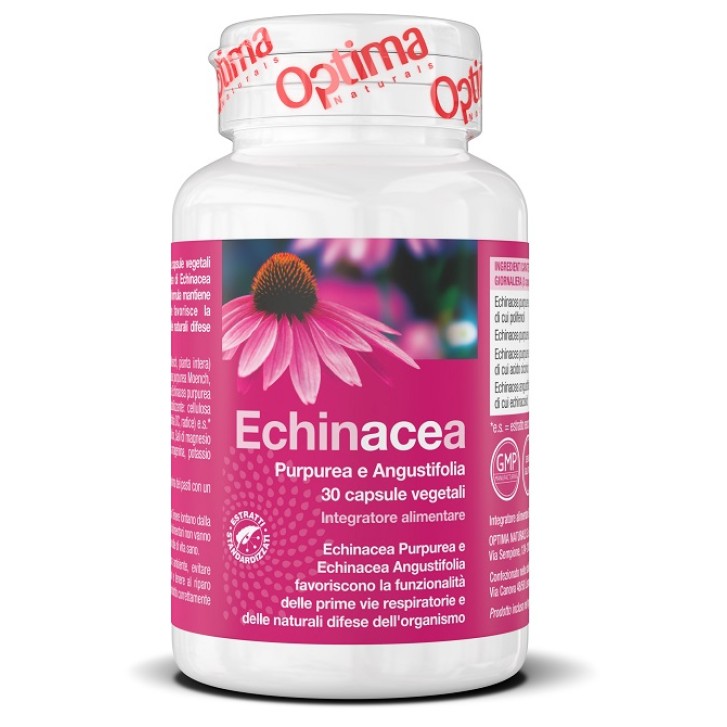 Optima Echinacea 30 Capsule Vegetali - Integratore Benessere Vie Respiratorie