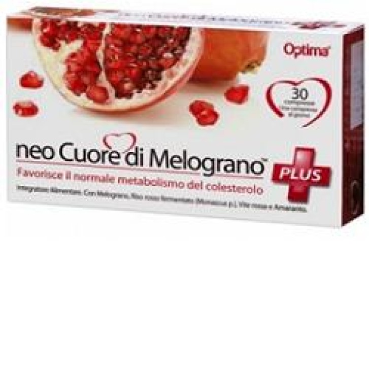 Optima Neo Cuore di Melograno Plus 30 Compresse - Integratore per il Colesterolo