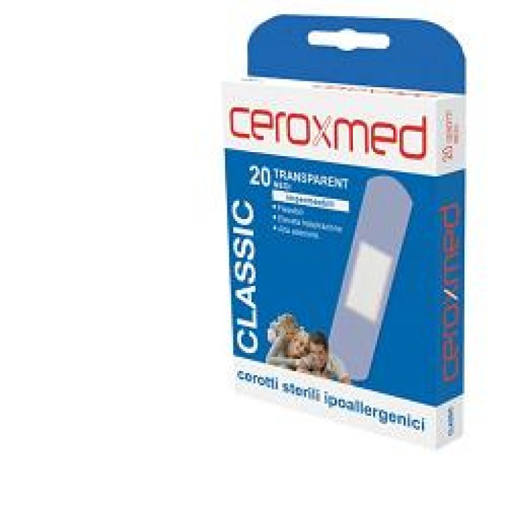 Ceroxmed Classic Transparent 3D Formato Medio 20 Cerotti Trasparenti