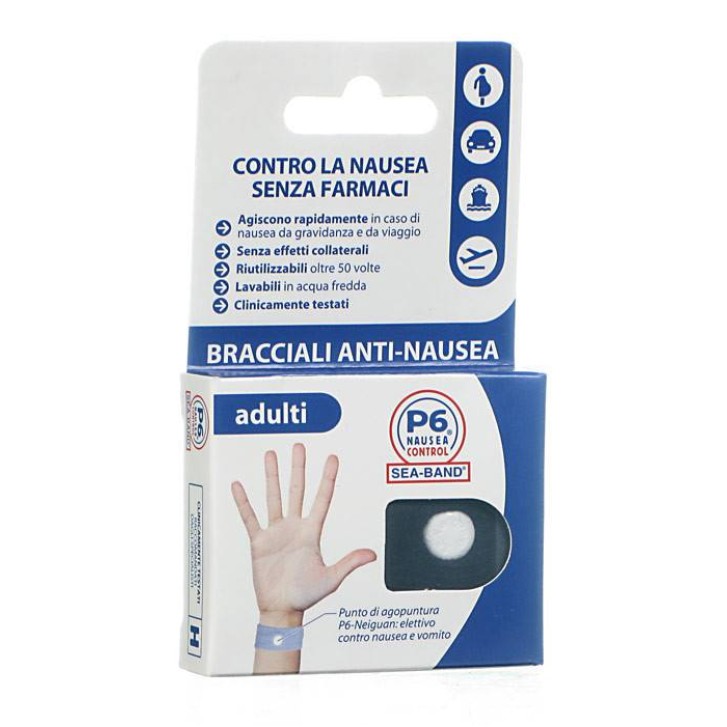 P6 Nausea Control Bracciali Antinausea 2 pezzi