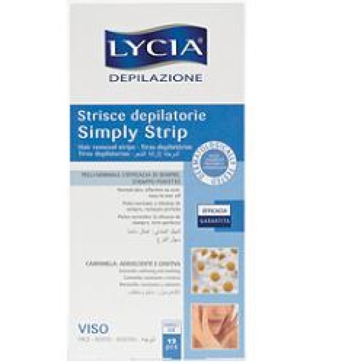 Lycia Viso Simply Strisce Depilatorie 20 Pezzi