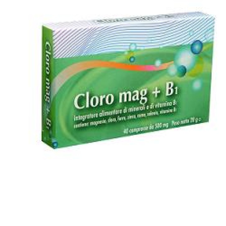 Cloro Mag + B1 Integratore di Magnesio 40 Compresse