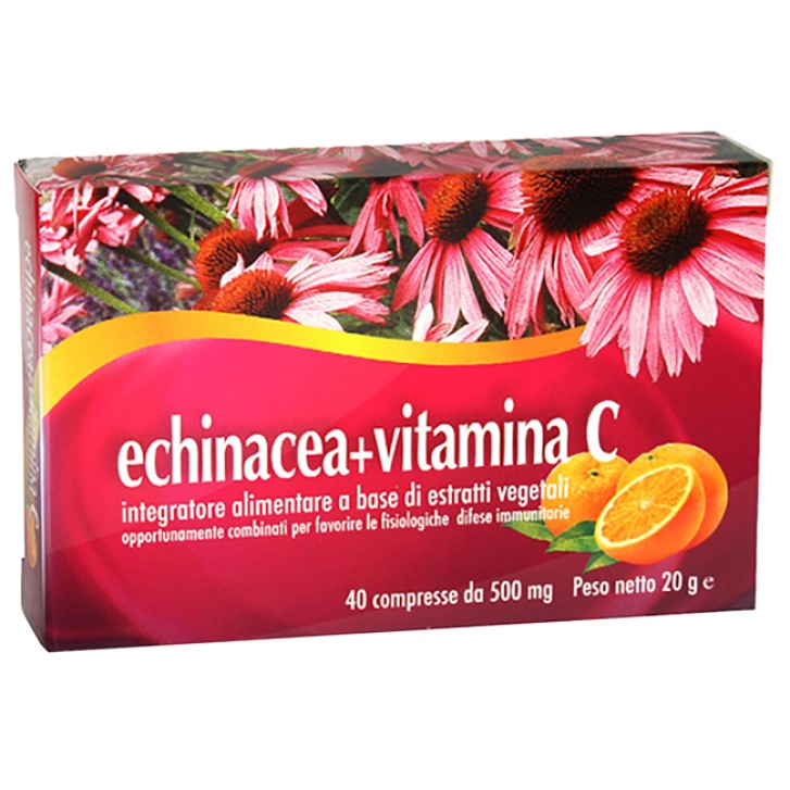 Echinacea + Vitamina C 40 Compresse - Integratore Difese Immunitarie