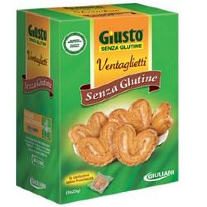Giusto Senza Glutine Ventaglietti Biscotti di Sfoglia Gluten Free 150 grammi