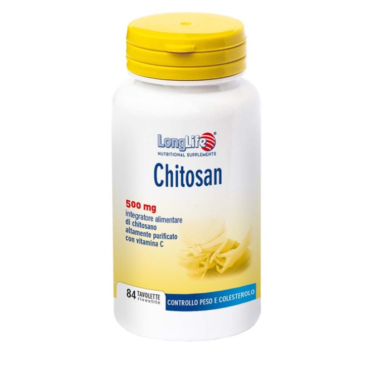 Longlife Chitosan 84 Tavolette - Integratore Controllo Peso e Colesterolo