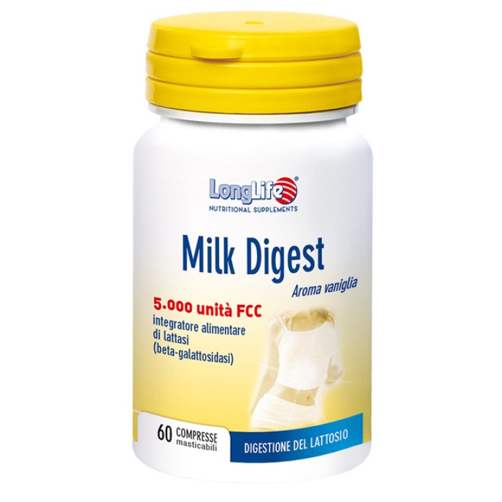 Longlife Milk Digest 60 Capsule - Integratore di Lattasi