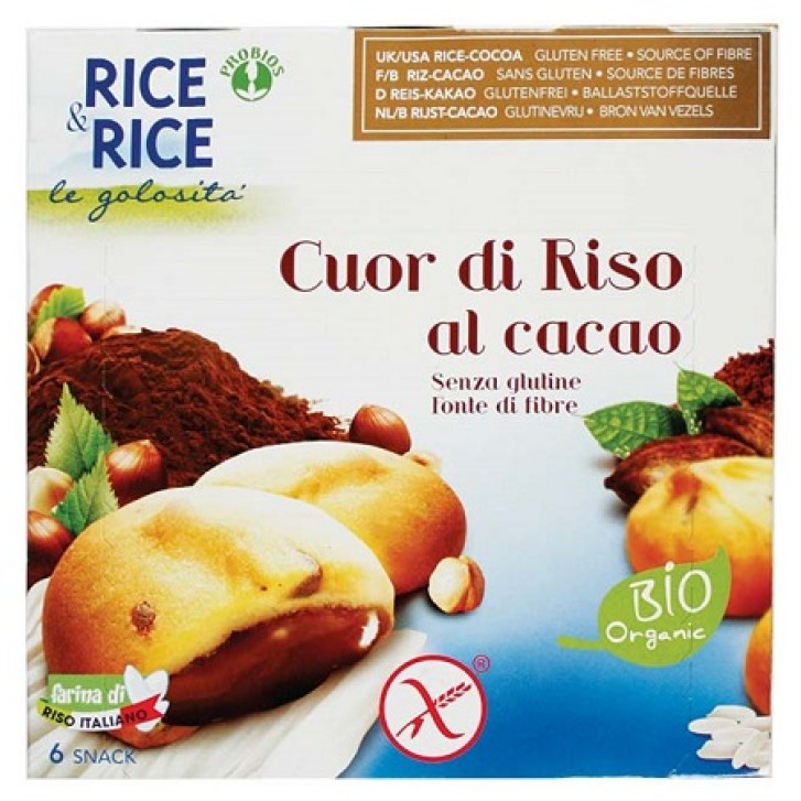 Rice&Rice Cuor Riso Cacao 6 x 33 grammi