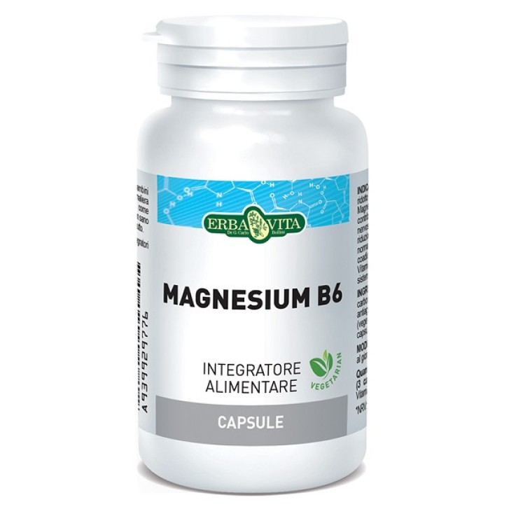 Erba Vita Magnesium B6 60 Capsule - Integratore Magnesio e Vitamina B