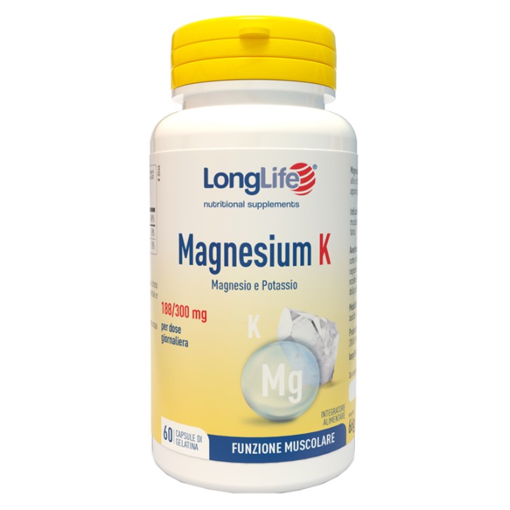 Longlife Magnesium K 60 Capsule - Integratore Magnesio e Potassio