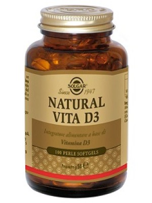 Solgar Natural Vita D3 100 Perle - Integratore Vitamina D