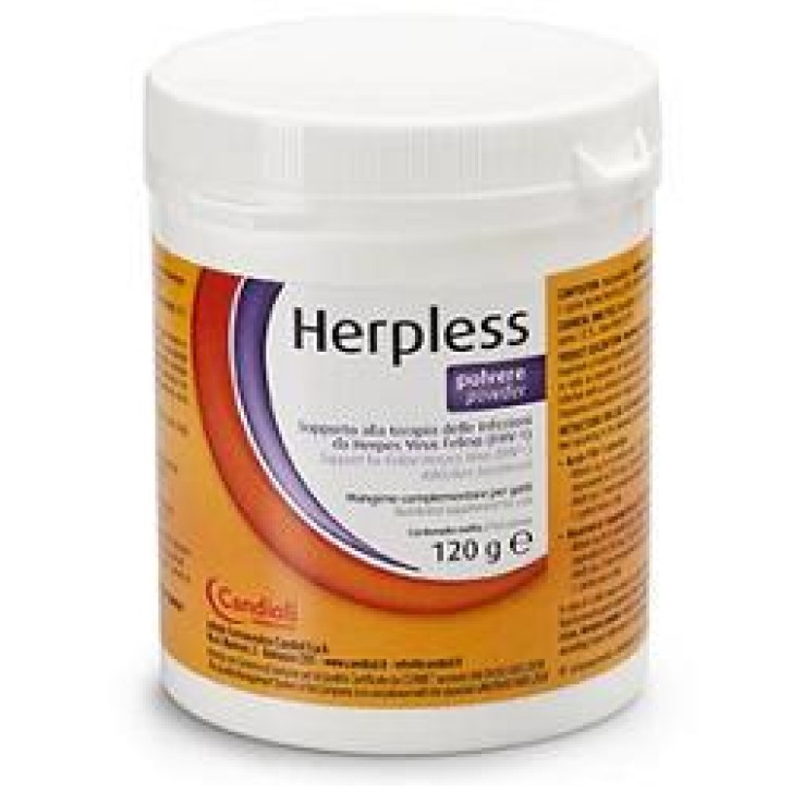 Herpless Polvere Integratore Infezioni Herpes Gatti 120 grammi