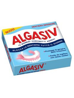 Algasiv Cuscinetti Adesivi Inferiori per Dentiera 15 pezzi