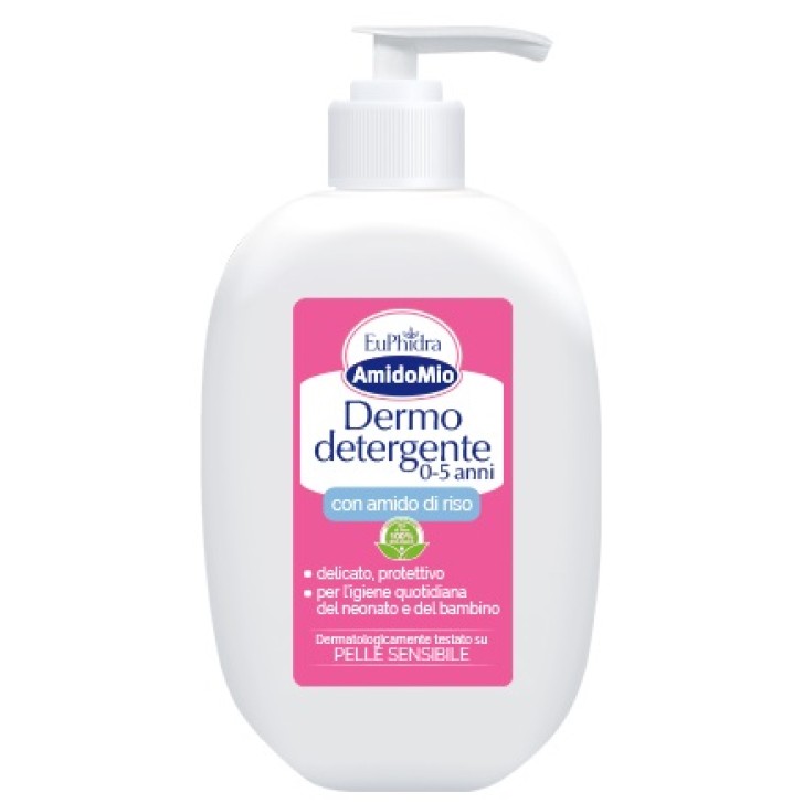 Euphidra AmidoMio Dermo Detergente Idratante per Neonati e Bambini 0-5 Anni 400 ml