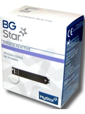 BgStar MyStar Extra Strisce Reattive per la Glicemia 25 Pezzi