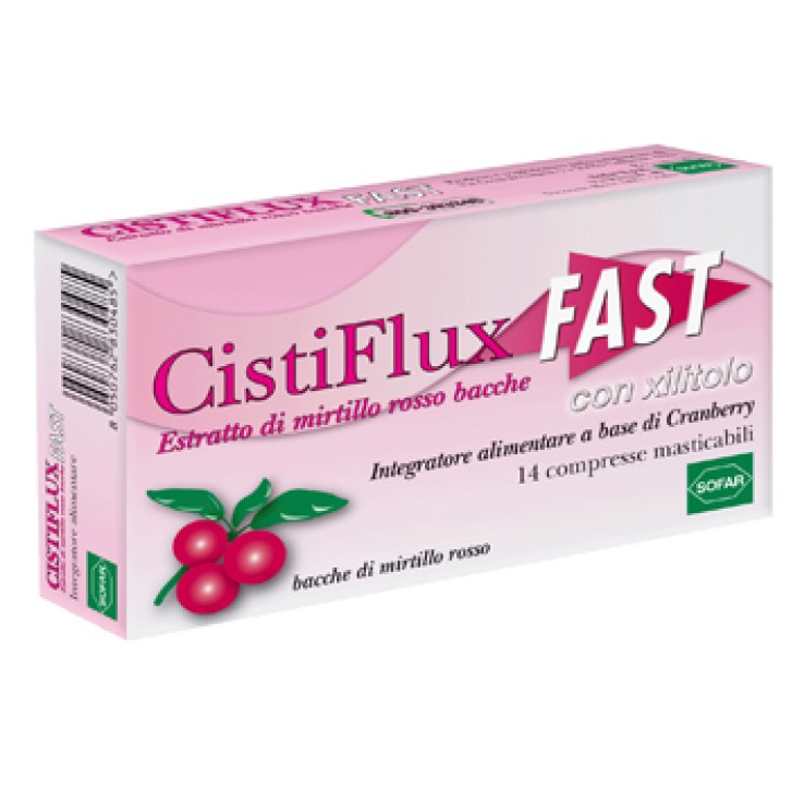Cistiflux Fast 14 Compresse Masticabili - Integratore Alimentare