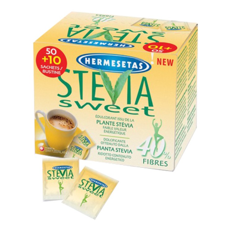 Hermesetas Stevia Sweet Dolcificante Alimentare 50 + 10 Buste