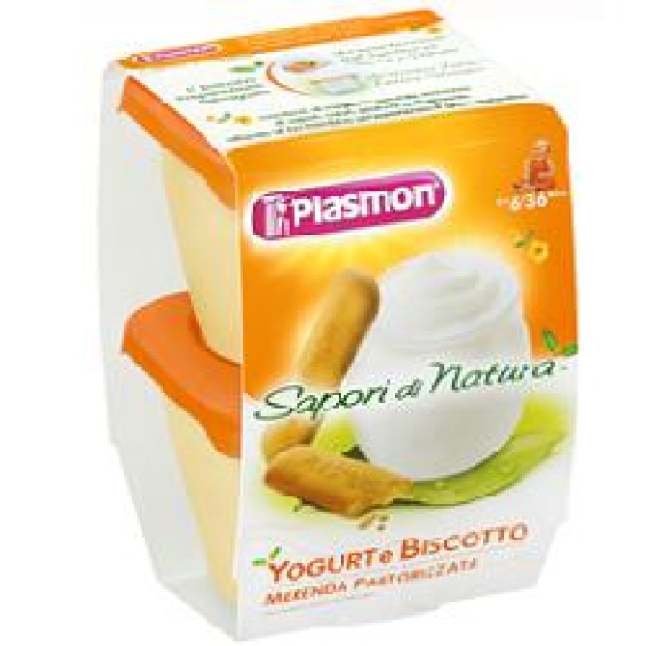 Plasmon Omogeneizzato Sapori di Natura Yogurt Biscotto 2 x 120 grammi