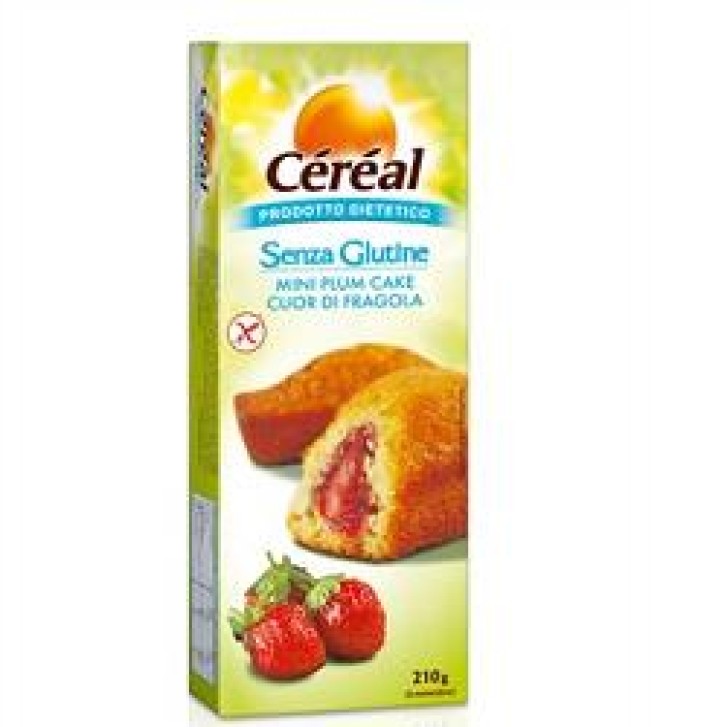 Cereal Mini Plum Cake con Cuore di Fragola Senza Glutine 210 grammi