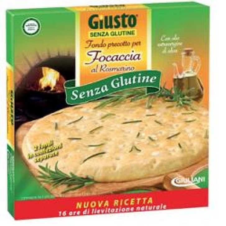 Giusto Senza Glutine Fondo per Focaccia al Rosmarino Gluten Free 2x140 grammi