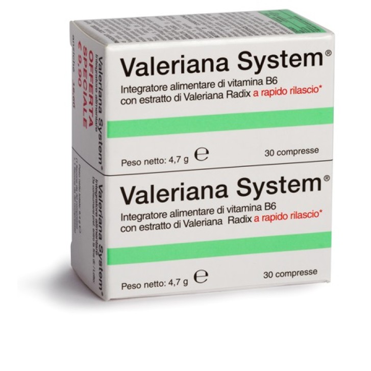 Valeriana System 30 + 30 Compresse - Integratore Alimentare